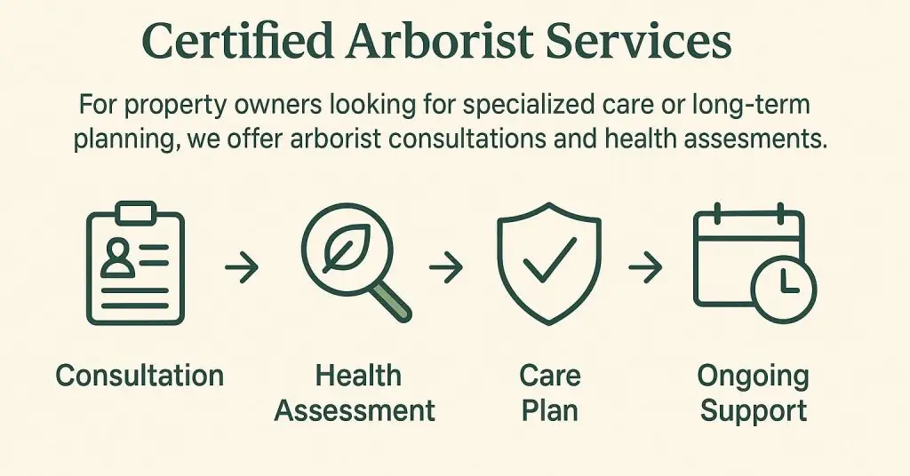 Certified Arborist Services – Check, advise, and plan for healthy trees.